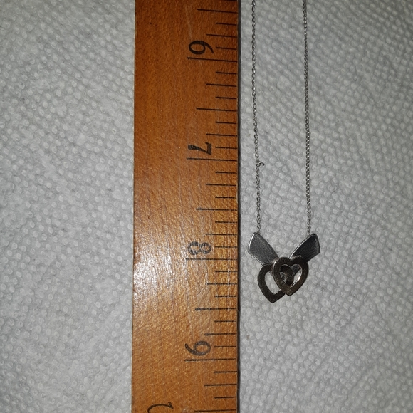 Vintage Sterling and 10K Heart Necklace - Picture 13 of 13